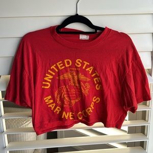 United States marine corps cropped tshirt